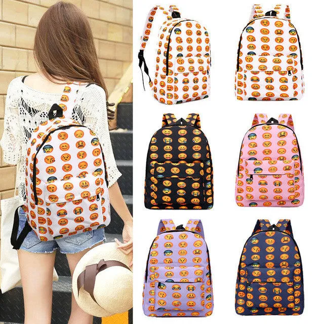 All over cool Emoji fashion school backpack book bag