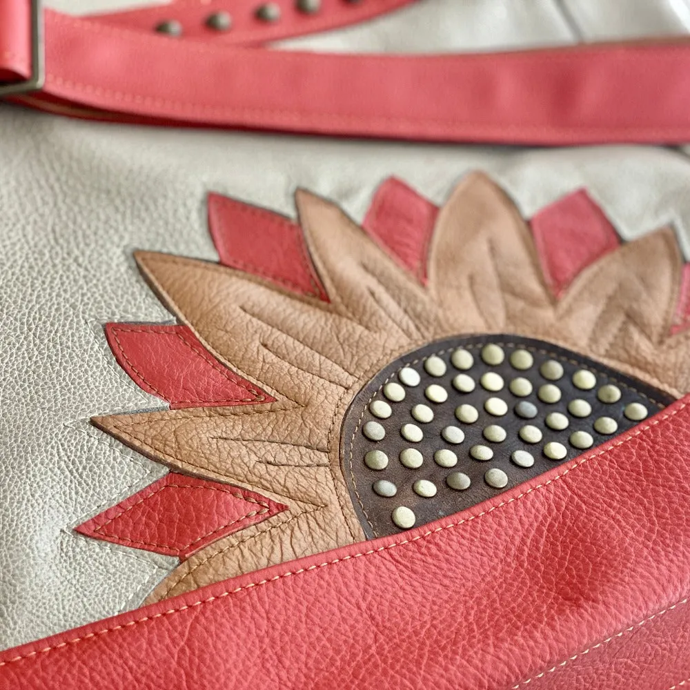Archive in Wheat, Orange Rust, Dark Roast, Sunflower Patchwork, Studs