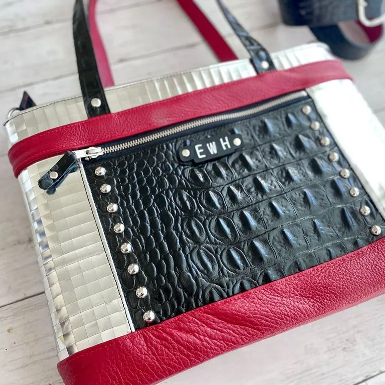 Archive Mini in Black Croc, Mirror Ball, Chili Pepper, Studs, Blossoms