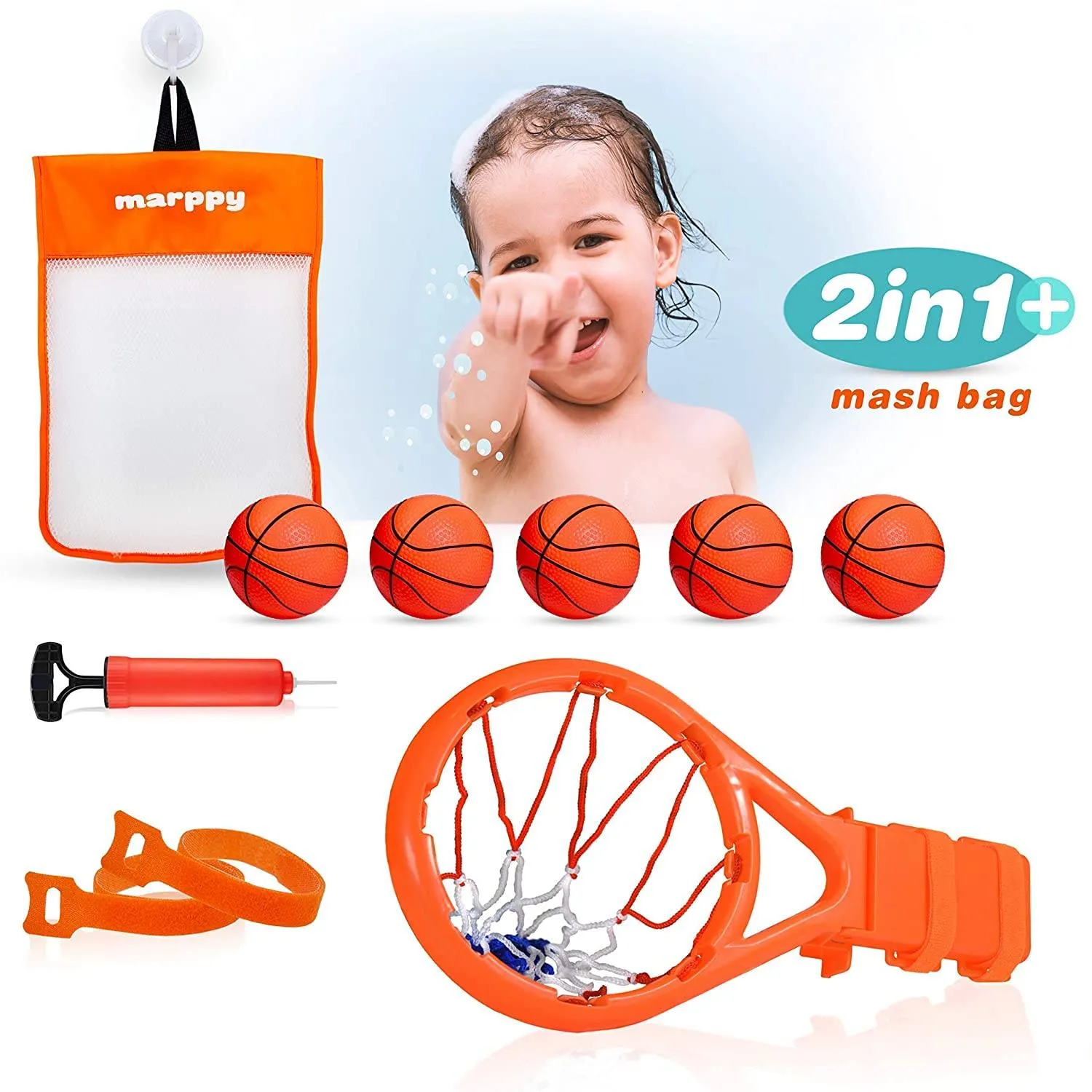 Bath Toy Basketball Hoop for Kids