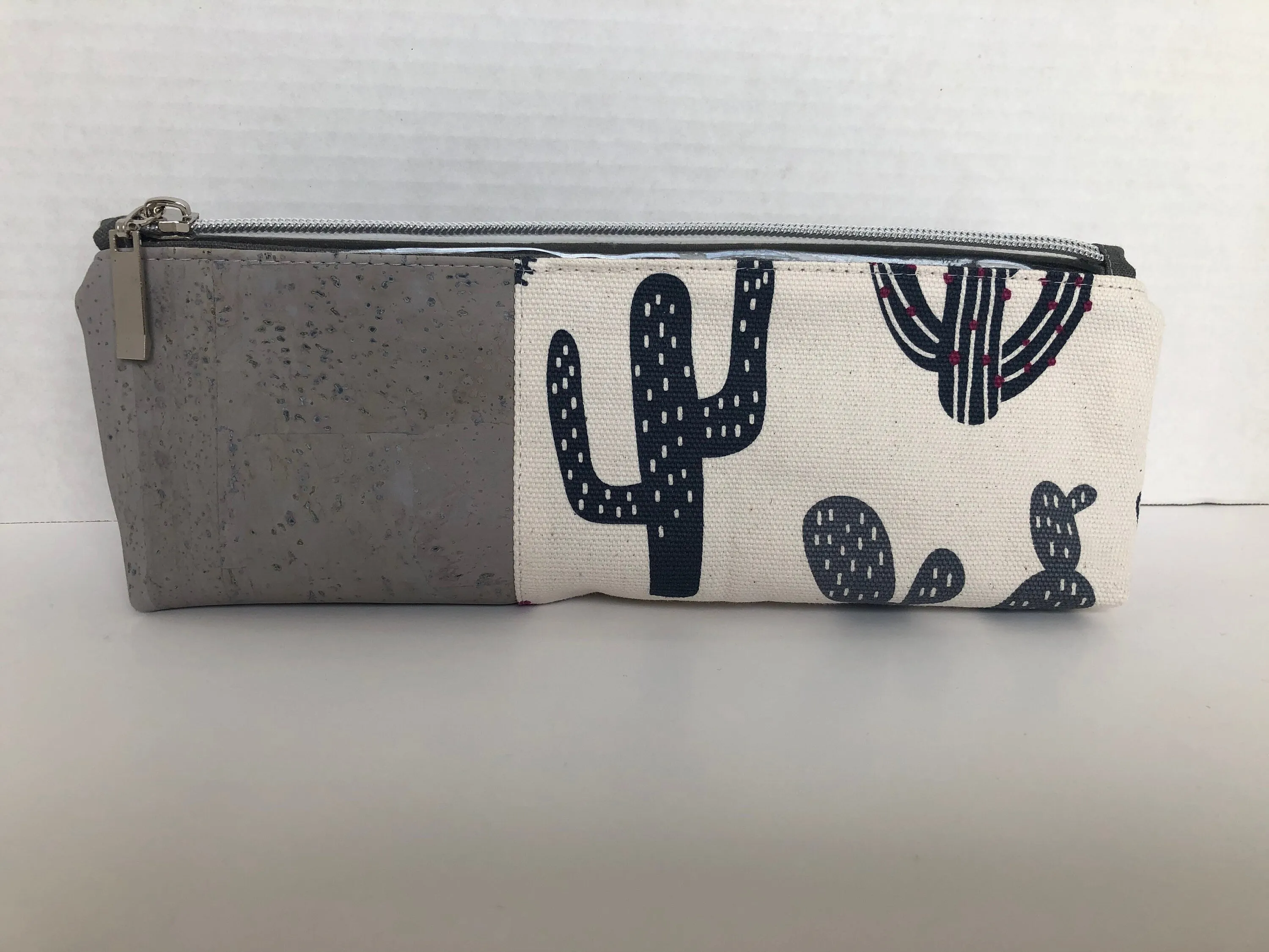 Cactus Canvas and Cork Pencil Pouch