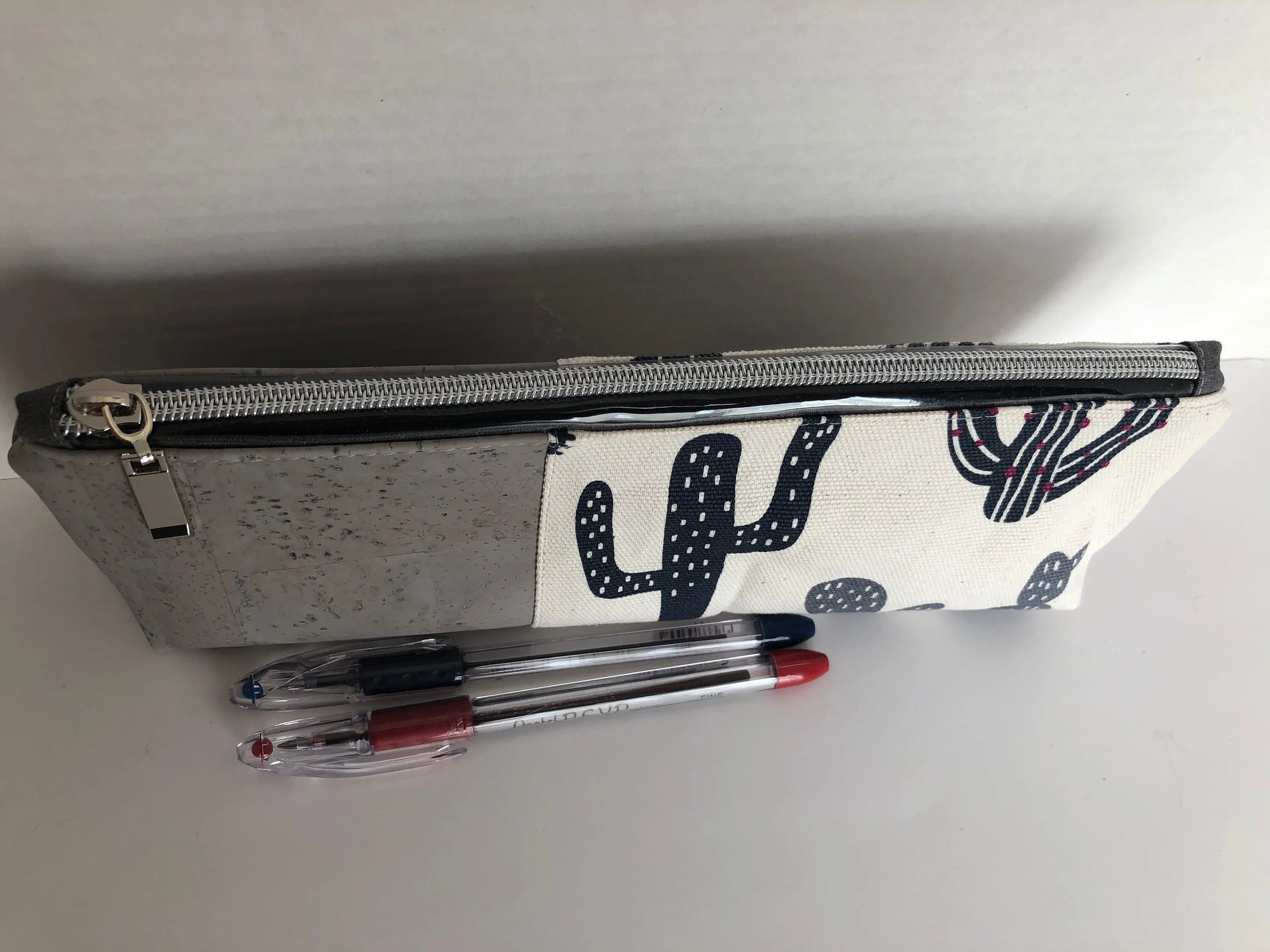 Cactus Canvas and Cork Pencil Pouch