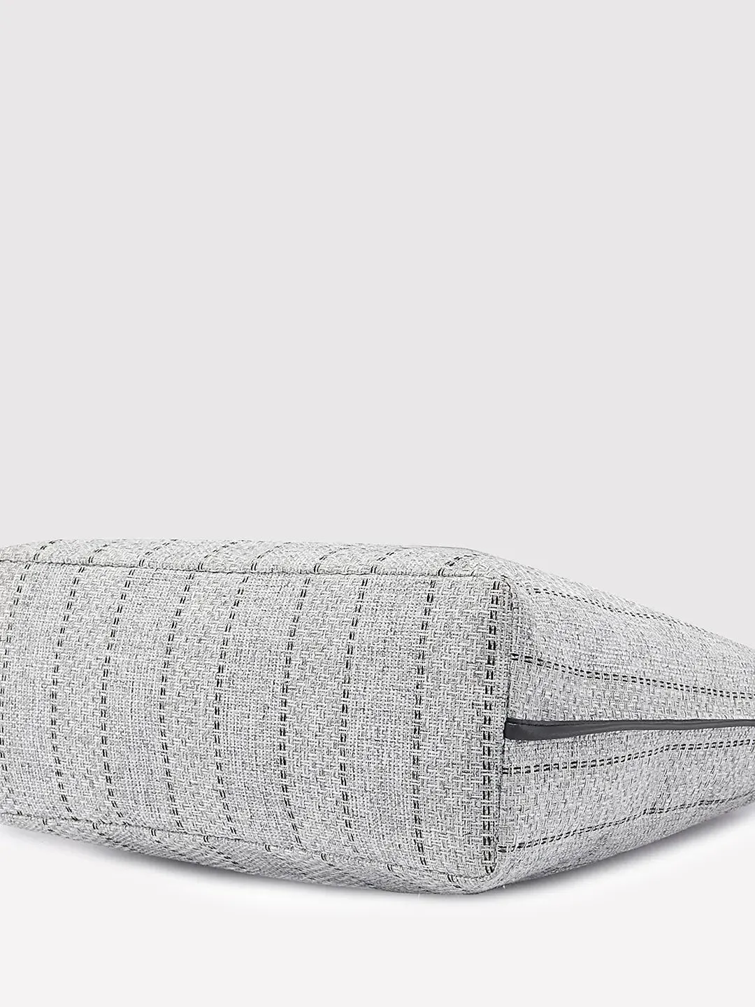 Caprese Evana Tote Medium Striped Women'S Handbag Silver