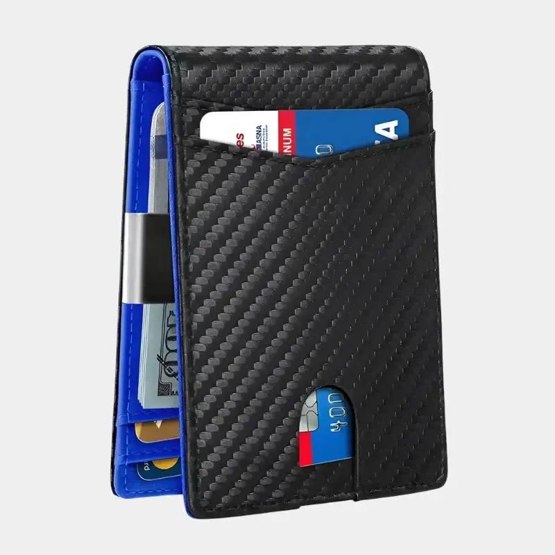 Carbon Fiber Anti RFID Minimalist Wallet - Cross & Crown
