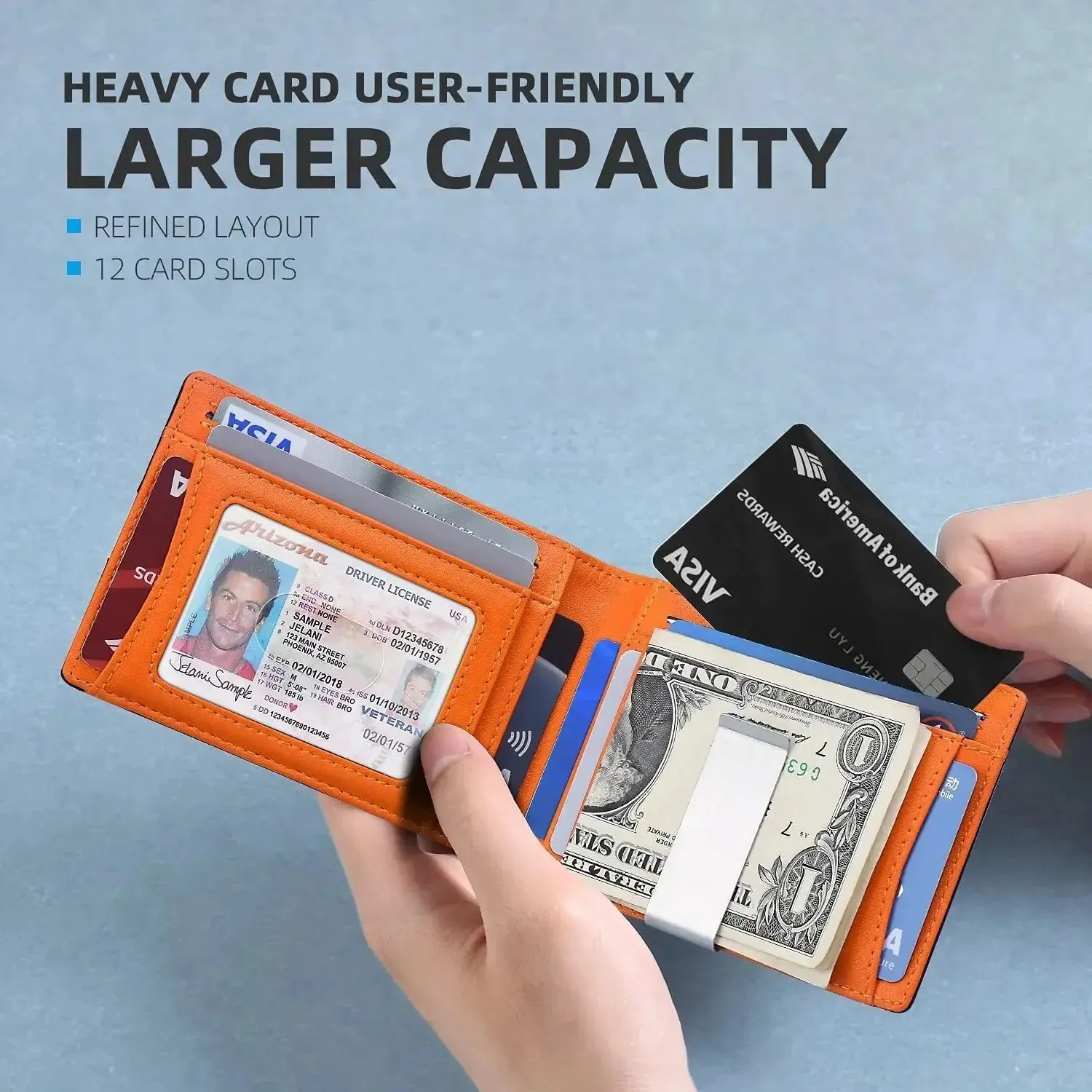 Carbon Fiber Anti RFID Minimalist Wallet - Cross & Crown