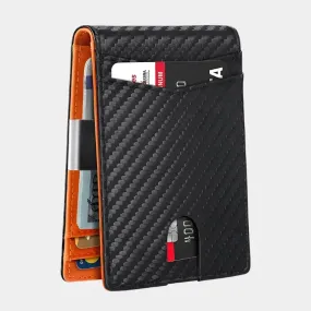 Carbon Fiber Anti RFID Minimalist Wallet - Cross & Crown