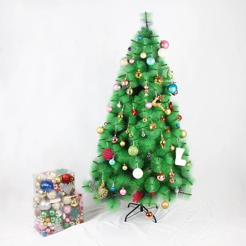 Christmas decorations 60-70 barreled plastic bright matte Christmas Ball Christmas Tree Pendant bag christmas ornaments