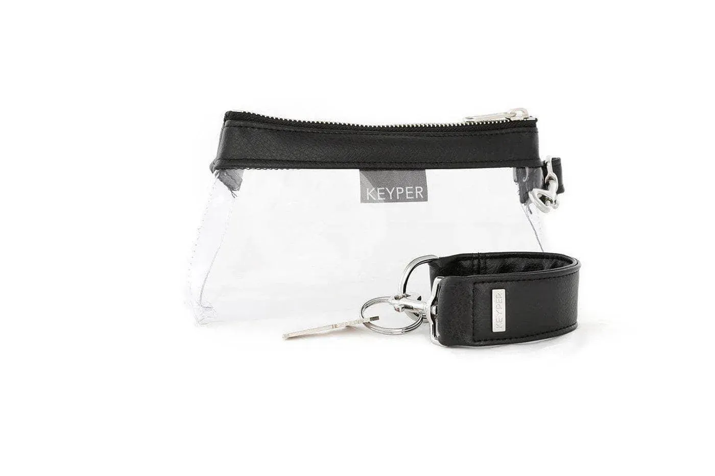 Classic Black Vegan Leather 2-Piece Wristlet Set