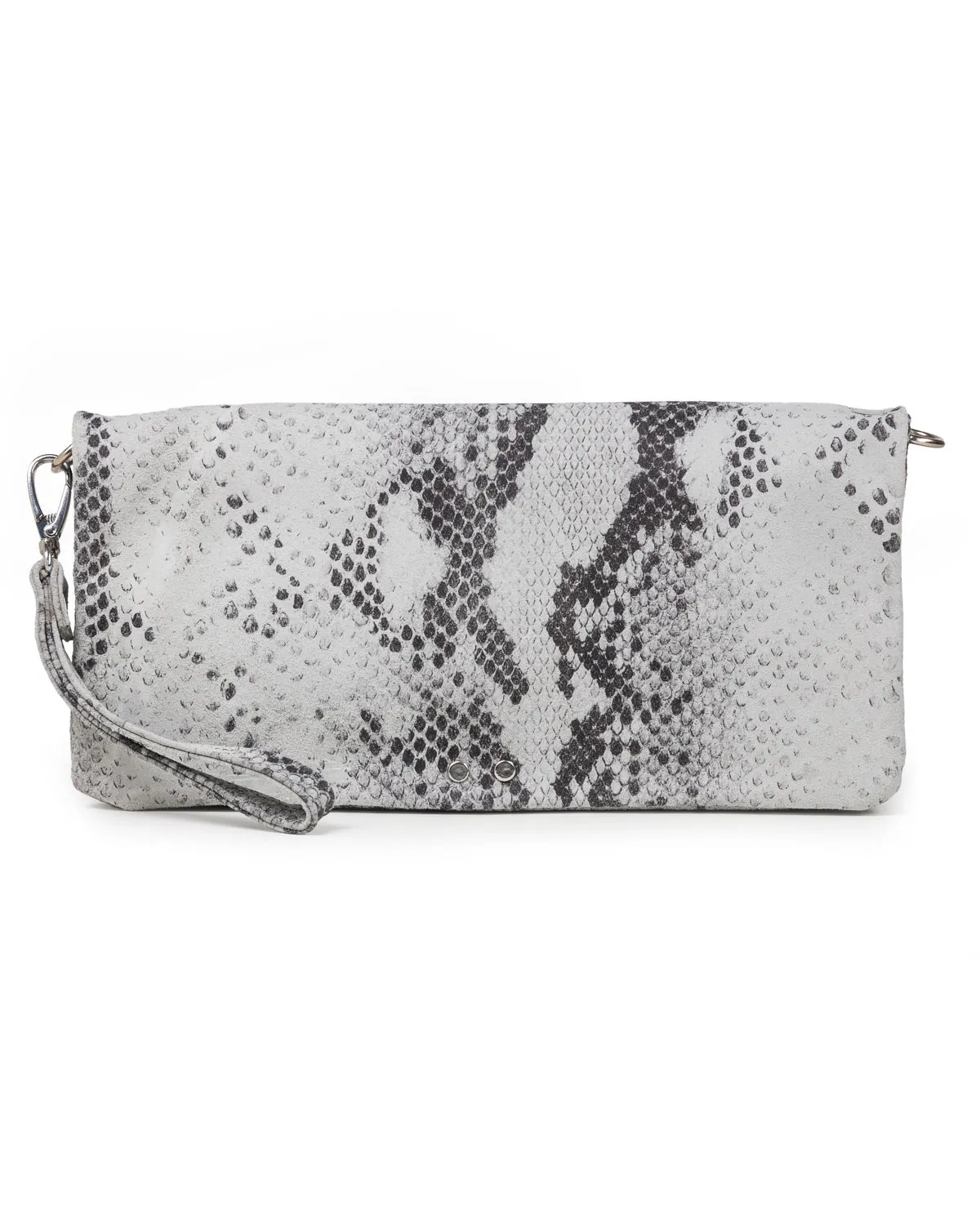 Crystal Cross Body: White Snake