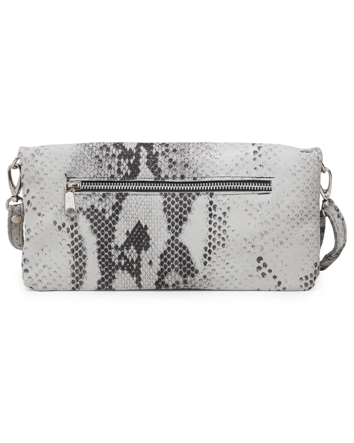 Crystal Cross Body: White Snake