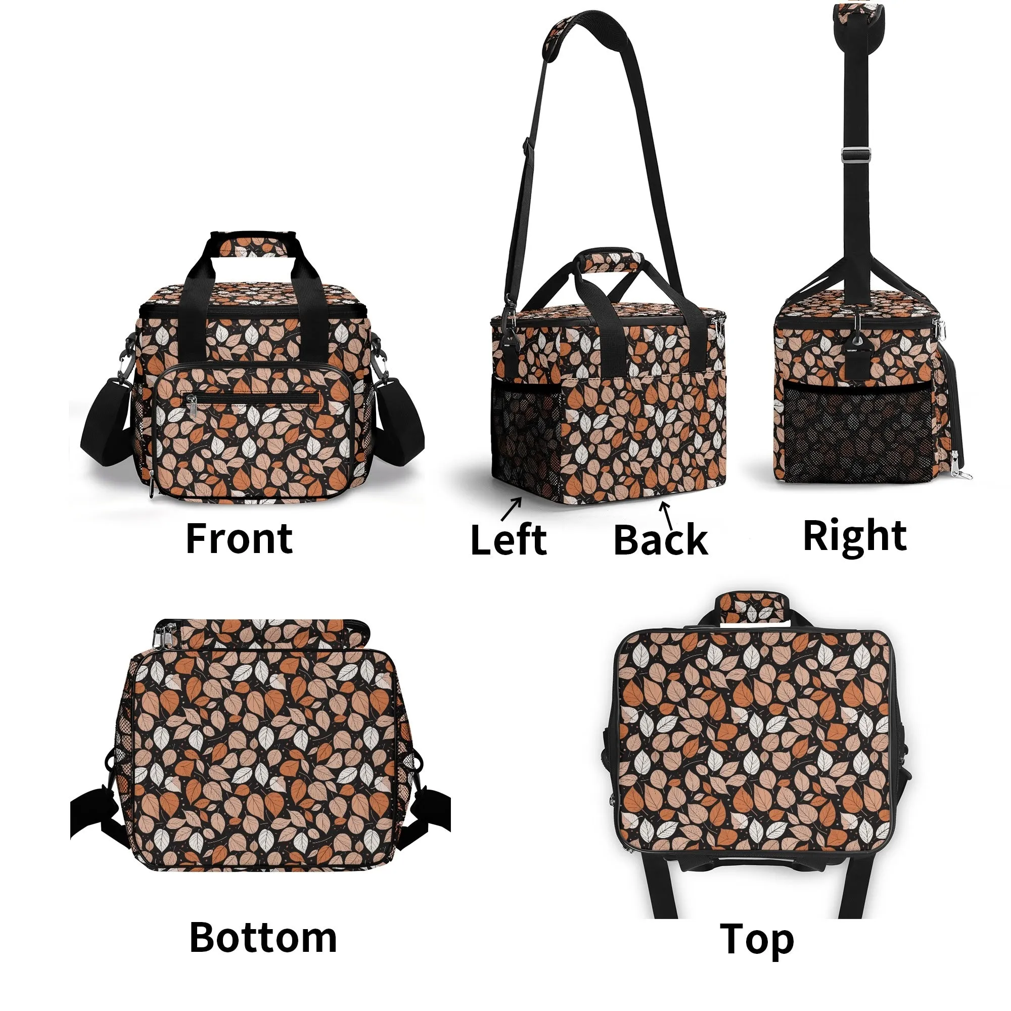 Dark Leaves Insulated Leakproof Cooler Bag Lunch Box