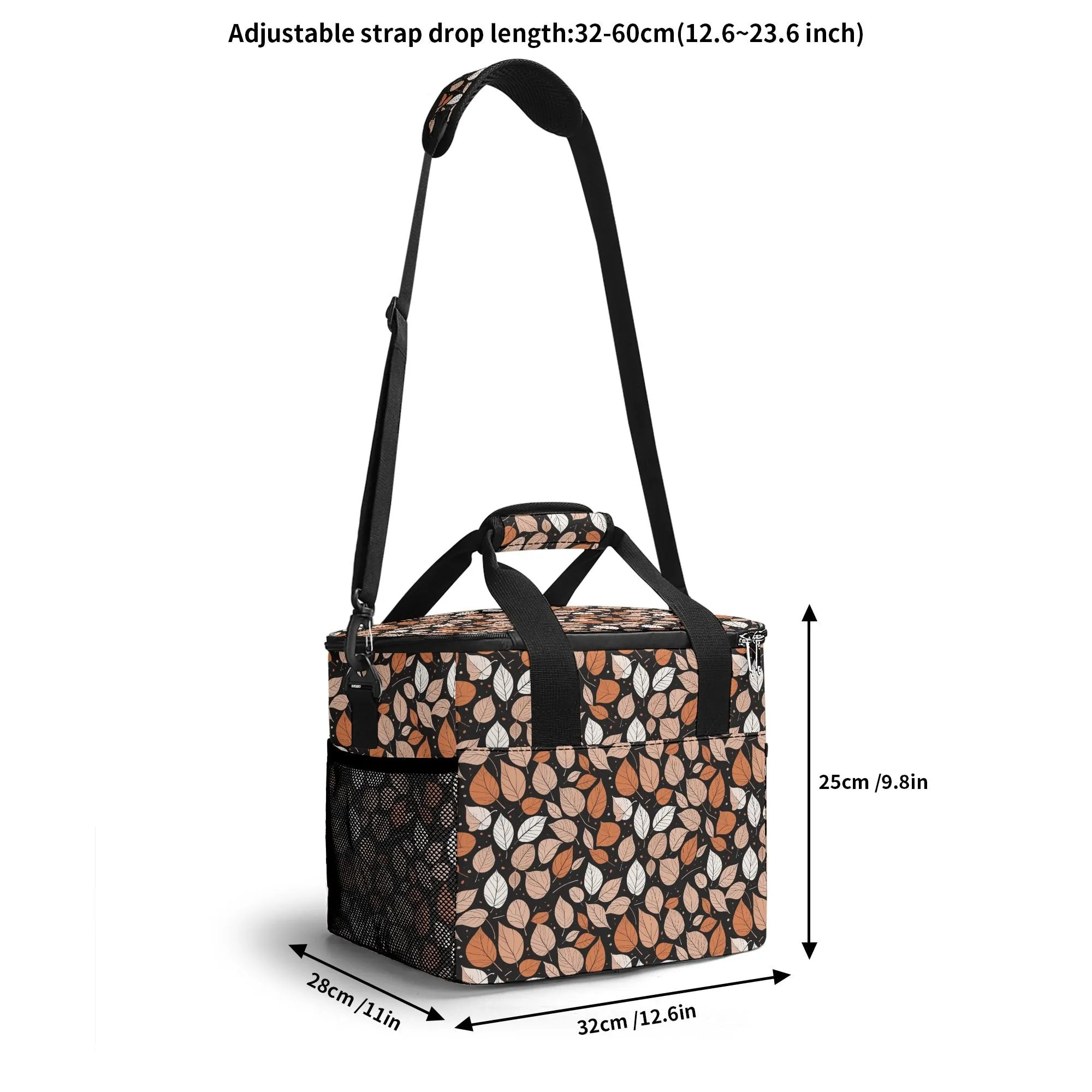 Dark Leaves Insulated Leakproof Cooler Bag Lunch Box
