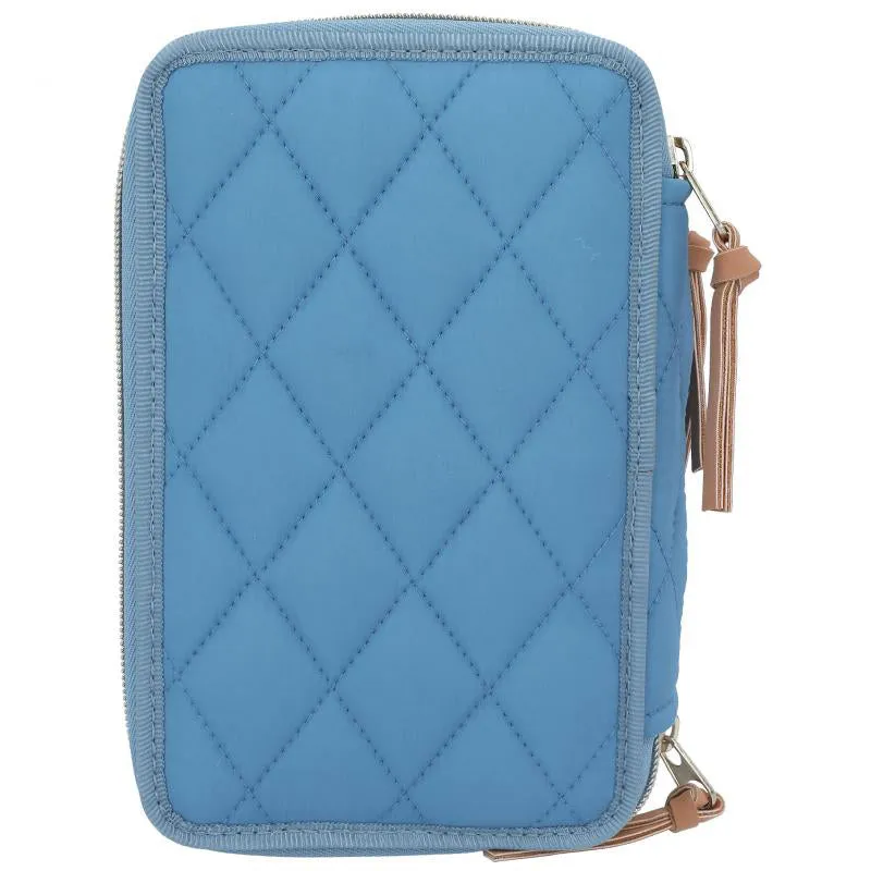 Depesche Miss Melody Triple Pencil Case Blue Quilt