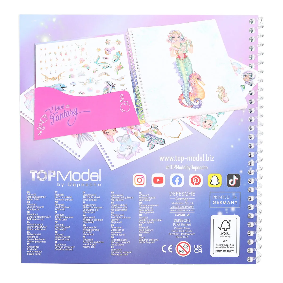 Depesche Topmodel Dress Me Up Stickerbook Mermaid