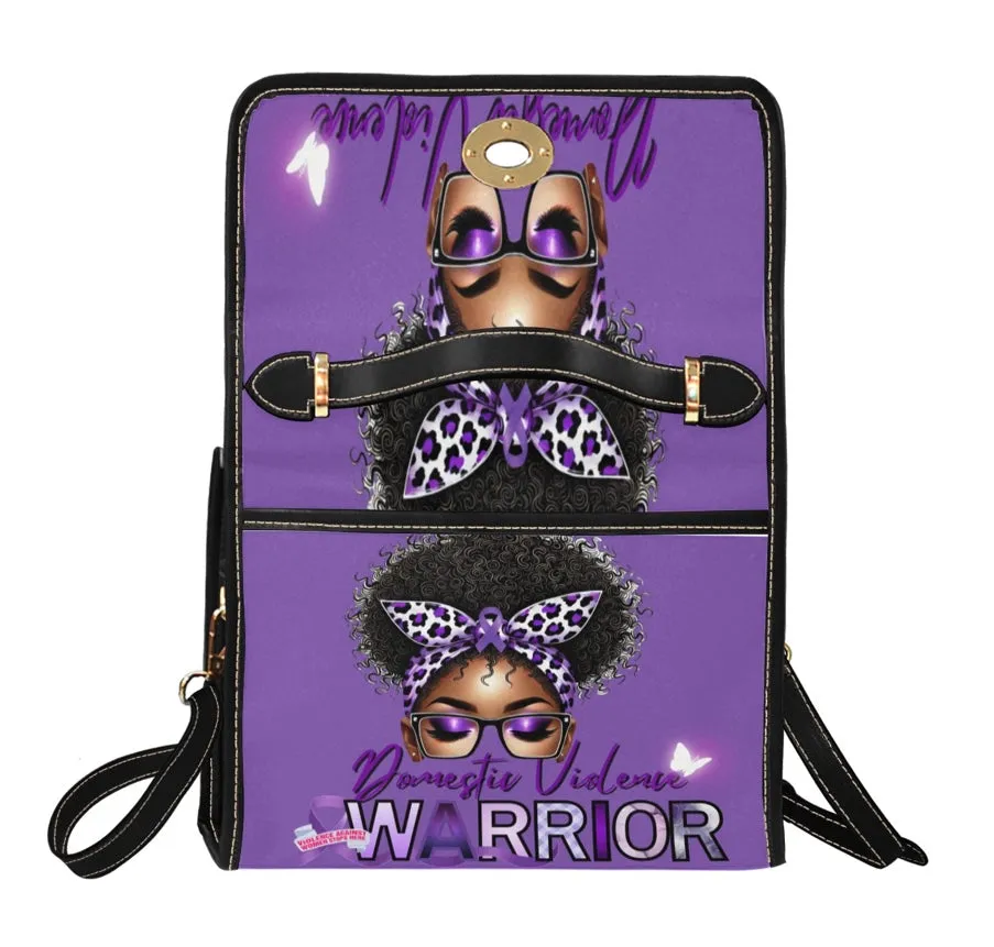 Domestic Violence Warrior Canvas Bag-Deep Purple