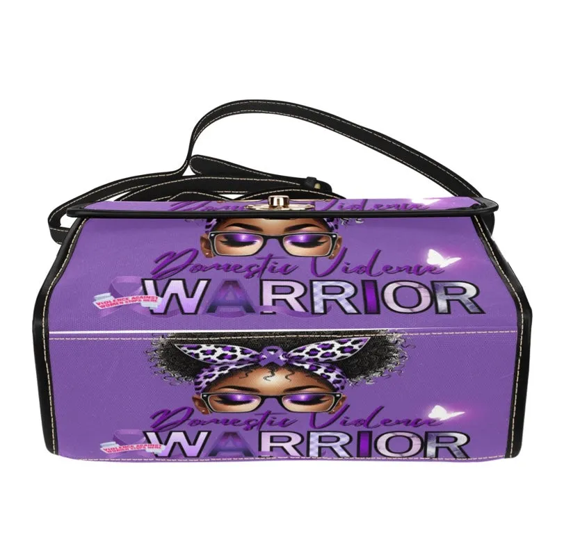 Domestic Violence Warrior Canvas Bag-Deep Purple
