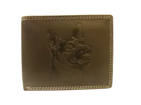 Embossed Dog Face Wallet