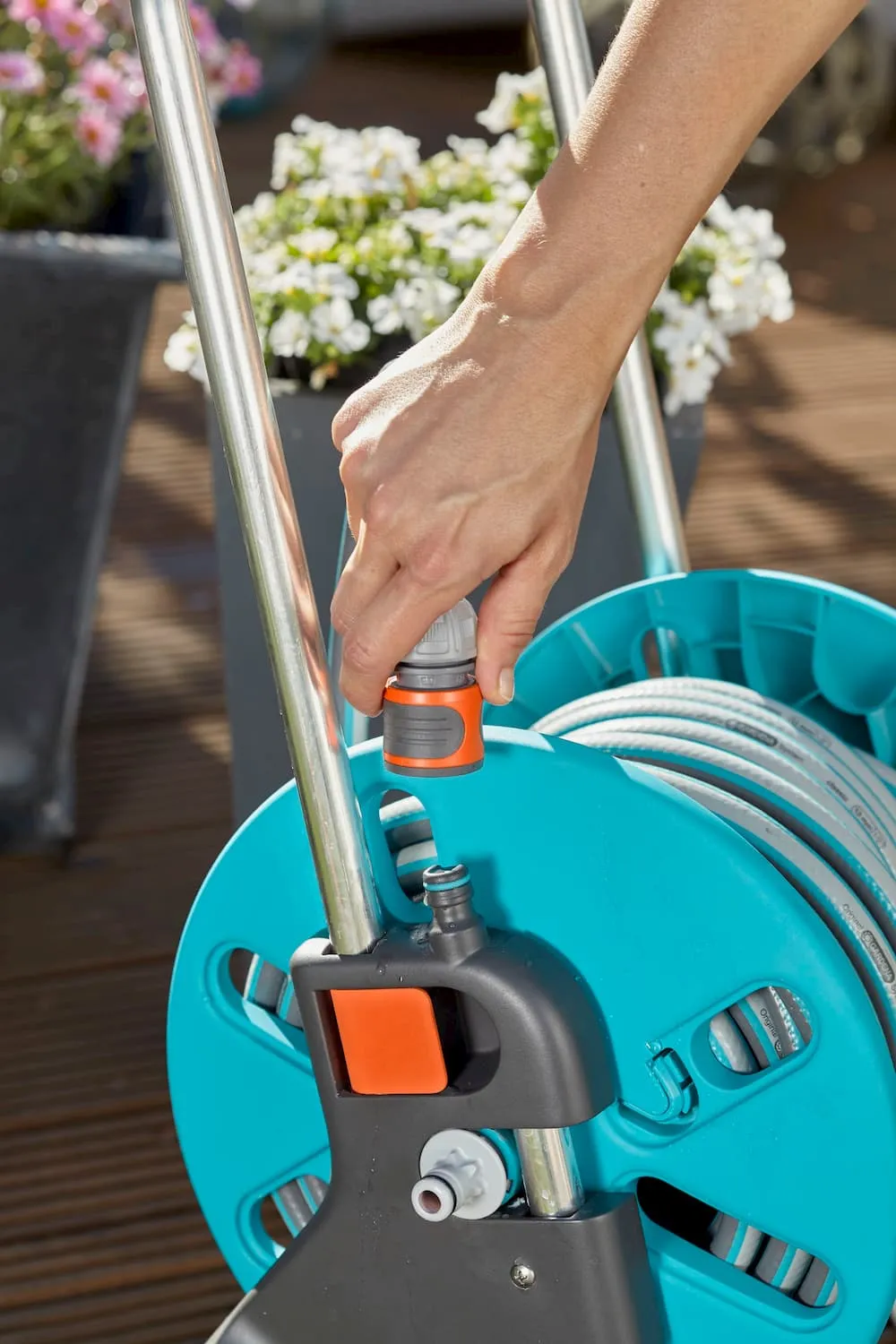 Gardena Hose Trolley Aquaroll S W 30 Meter Hose   Fittings