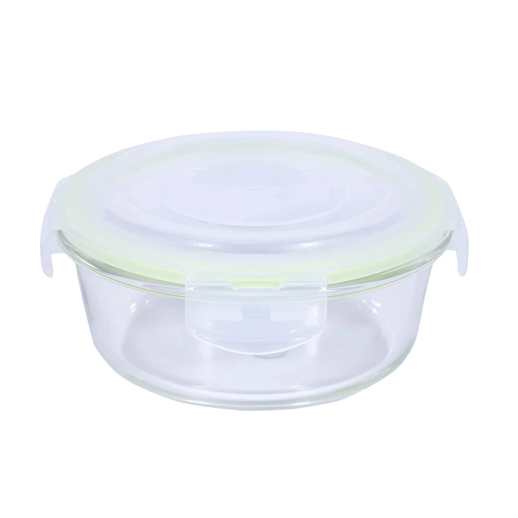 Jaypee Plus Klarozip Round 3 Microwave Safe Lunch Box for Office Glass Container Set of 3 (400 400 400) ml Transparent Leak Proof Tiffin Box
