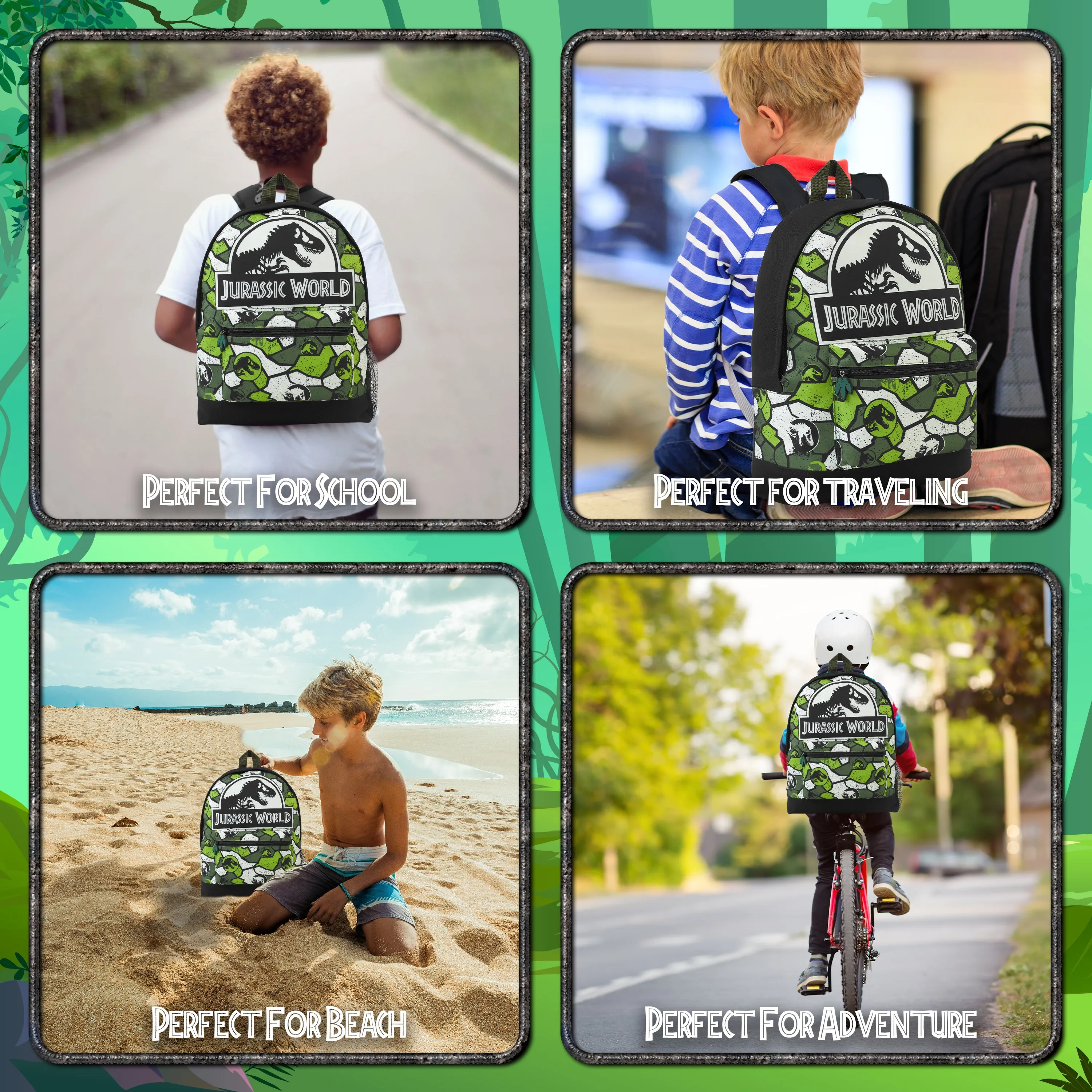 Jurassic World Boys Backpack Dinosaur Backpack Kids School Bag