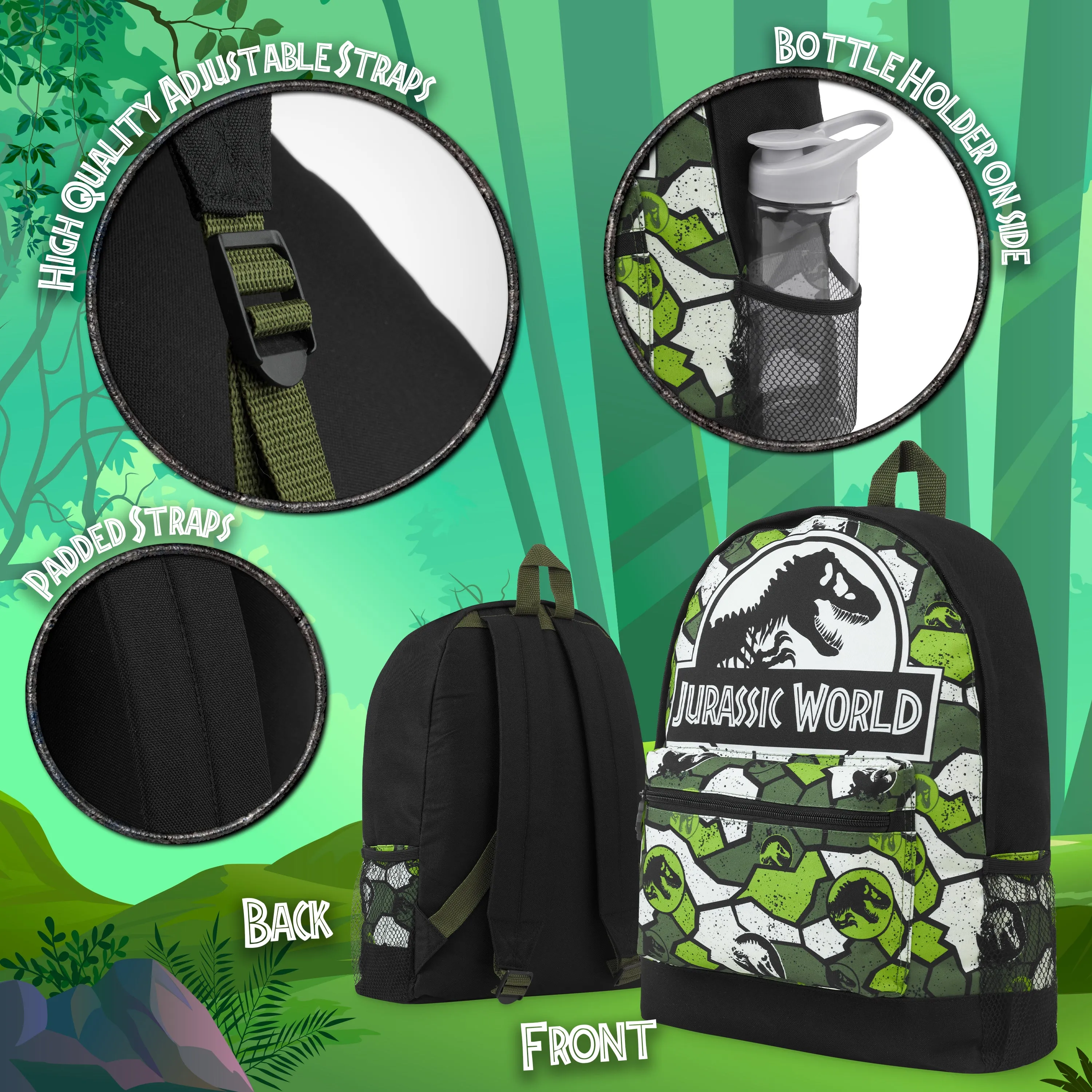 Jurassic World Boys Backpack Dinosaur Backpack Kids School Bag