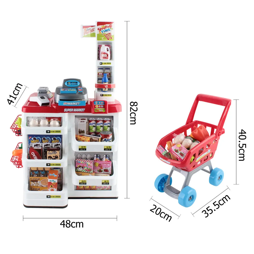 Kids Pretend Play 24 Piece Children Super Market Toy Set Light Sound