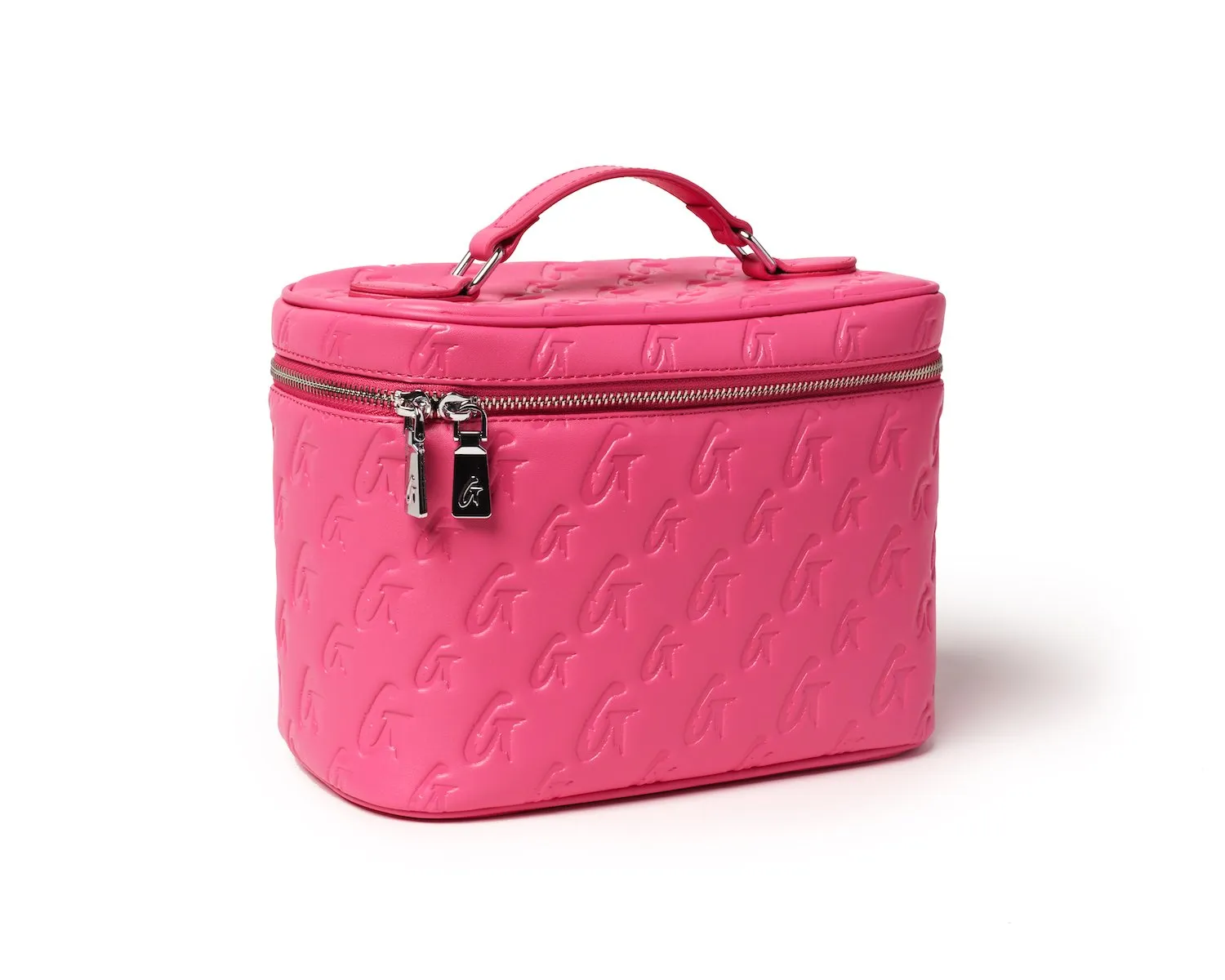 LARGE MONOGRAM TOILETRY BAG - HOT PINK