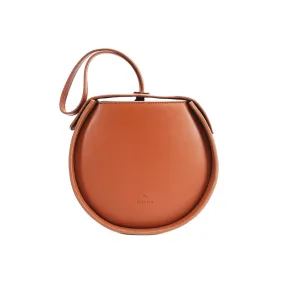 Leather Womens Circle Handbags Small Leather Crossbody Bags Purse