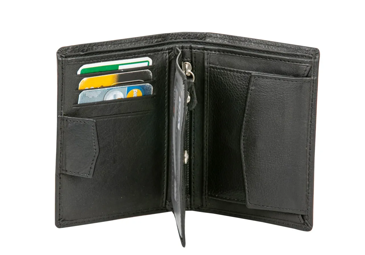 MENS LEATHER WALLET 95416 (BLACK)