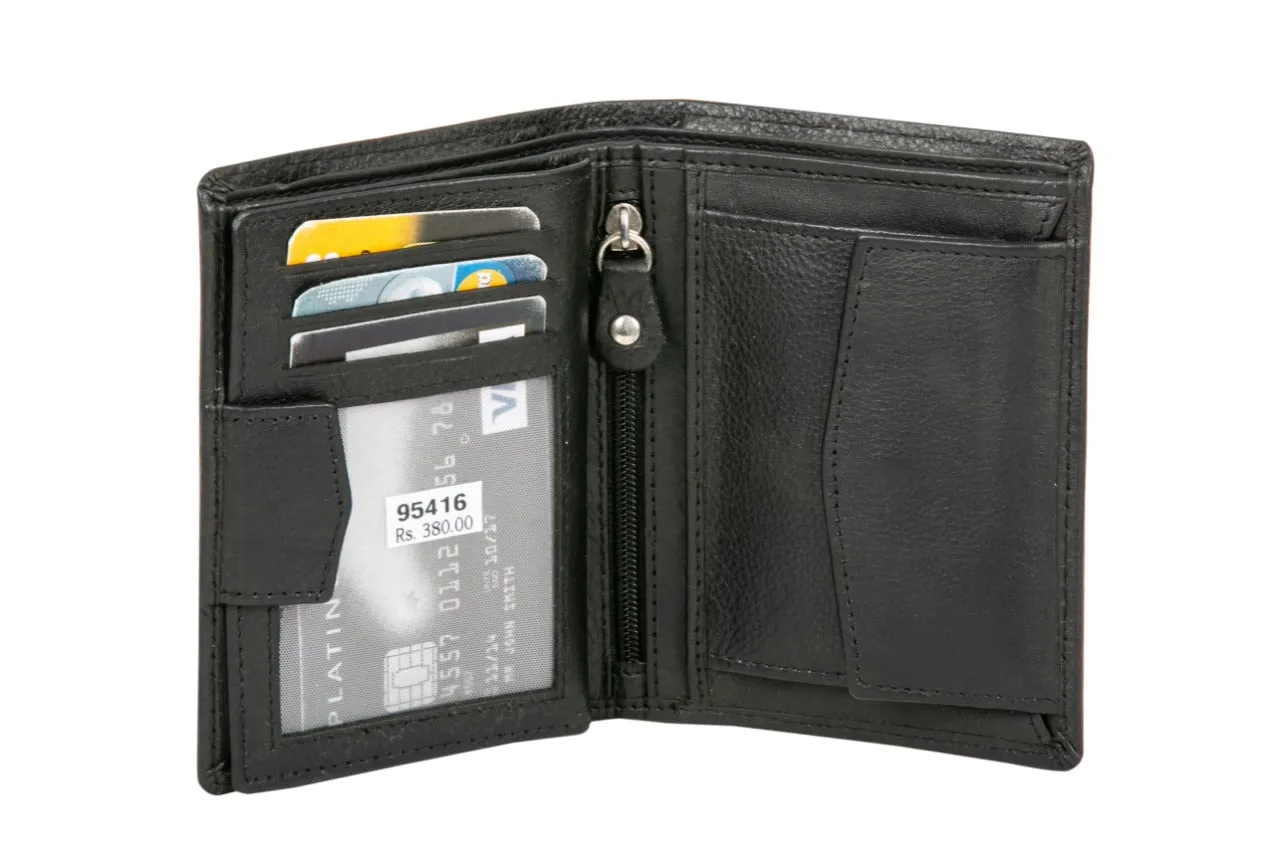 MENS LEATHER WALLET 95416 (BLACK)
