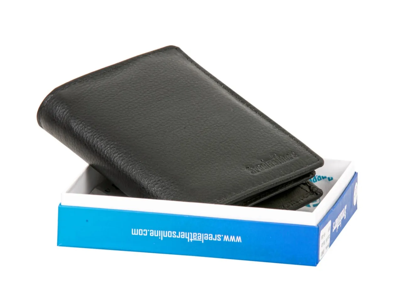 MENS LEATHER WALLET 95416 (BLACK)