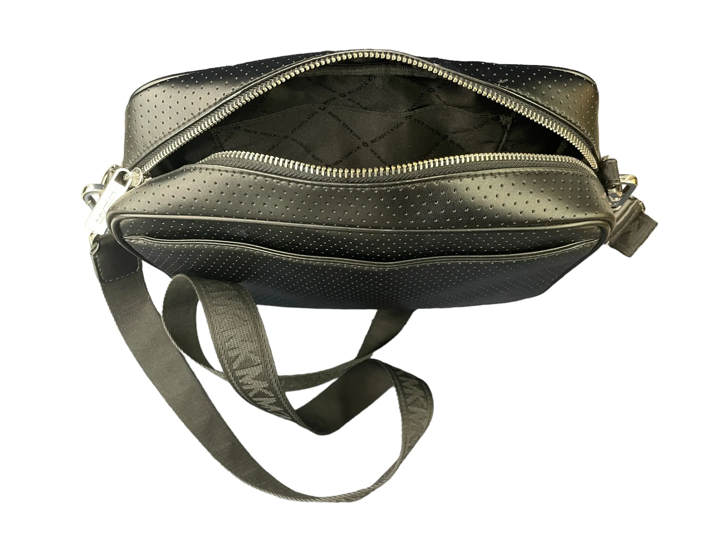 Michael Kors Perforated Black Crossbody Bag