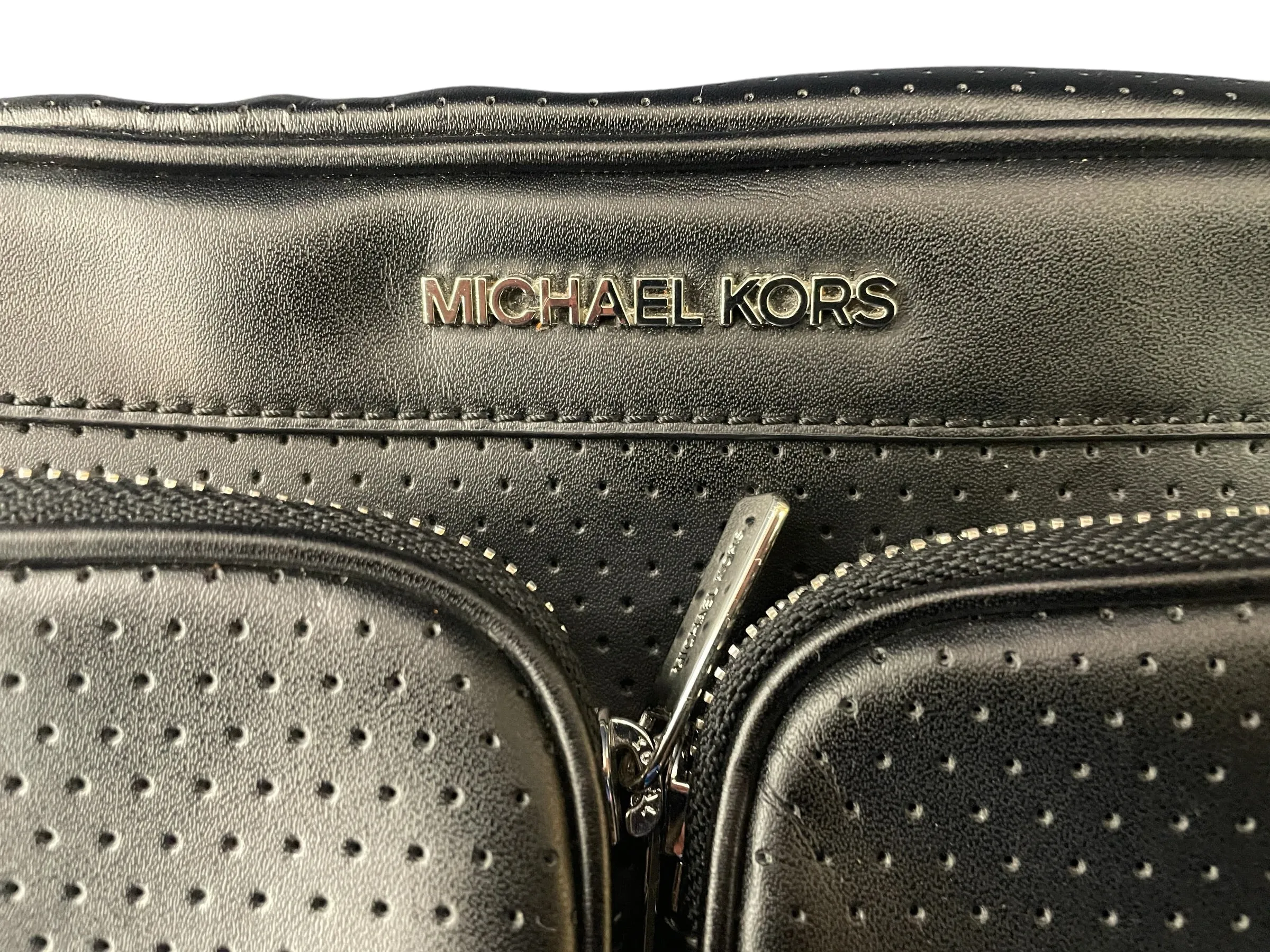 Michael Kors Perforated Black Crossbody Bag