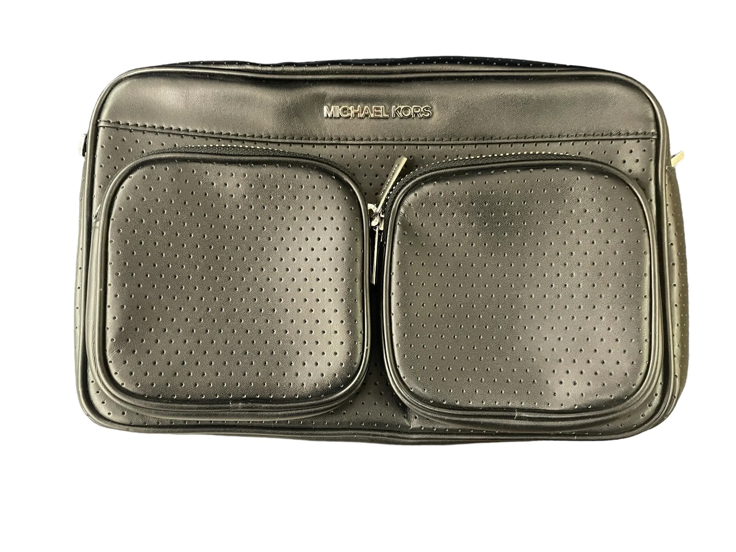 Michael Kors Perforated Black Crossbody Bag