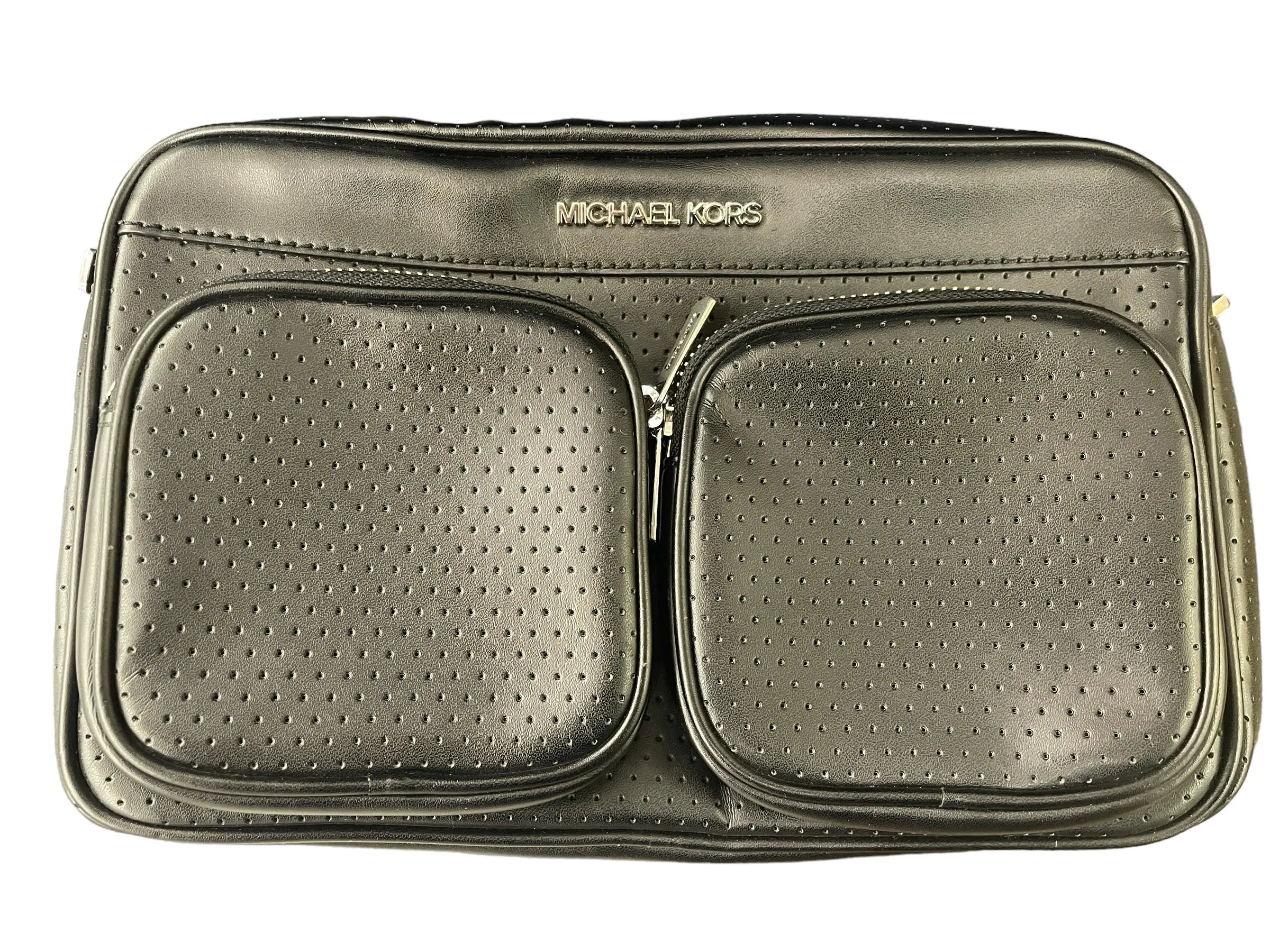Michael Kors Perforated Black Crossbody Bag