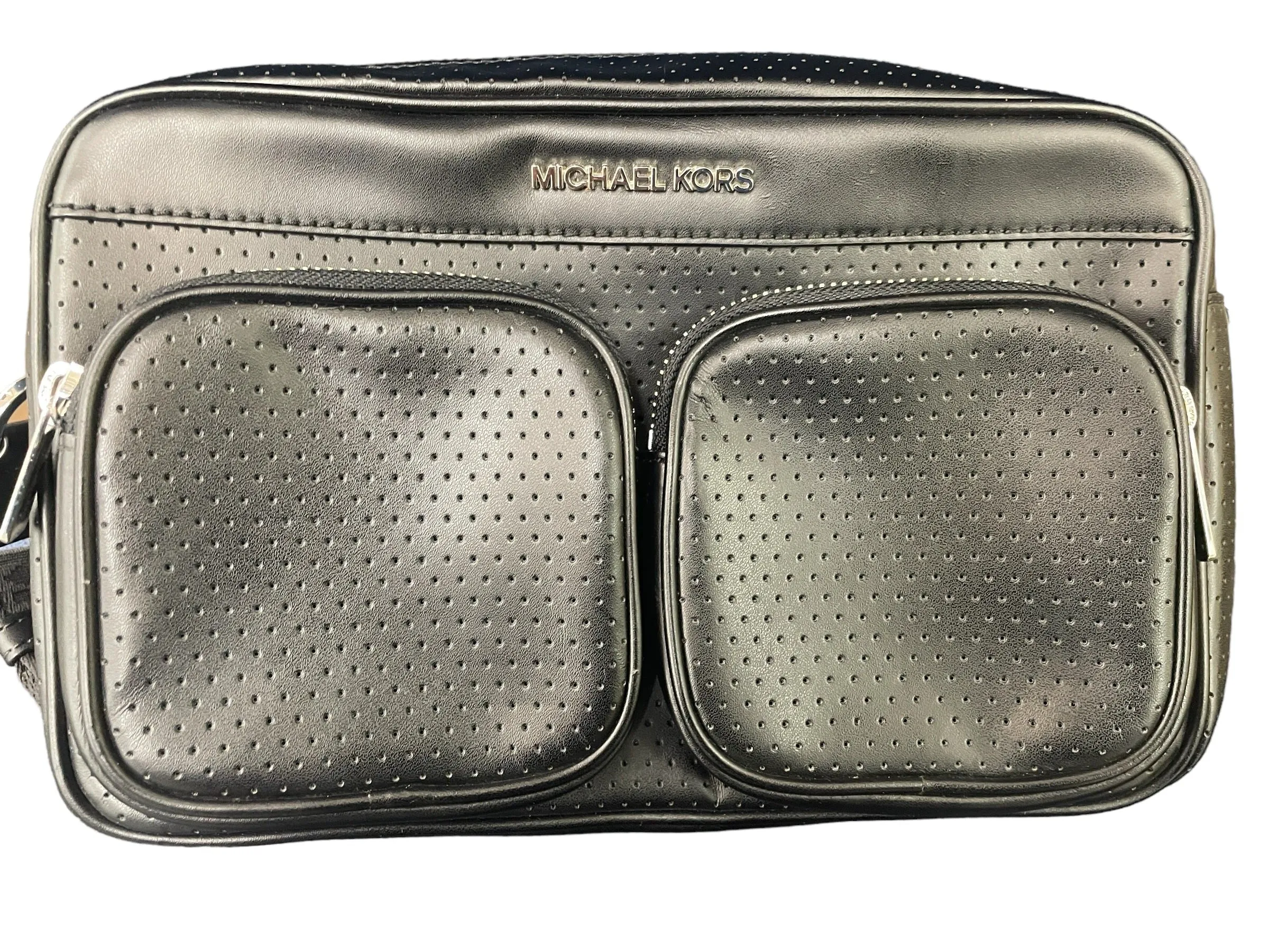Michael Kors Perforated Black Crossbody Bag