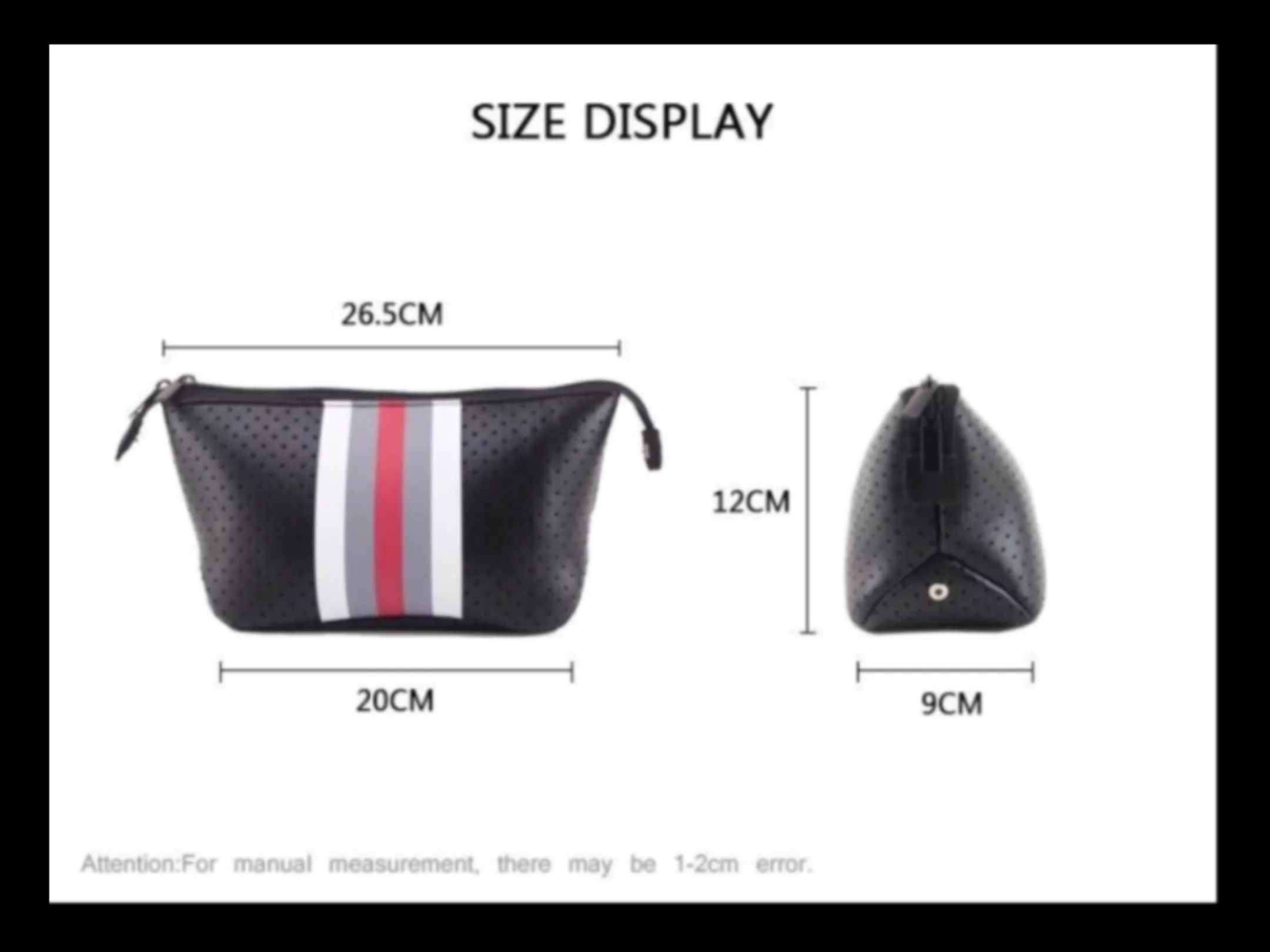 Navy/Blk Camo With Pink Stripe Cosmetic/Wallet/Purse Neoprene Bag