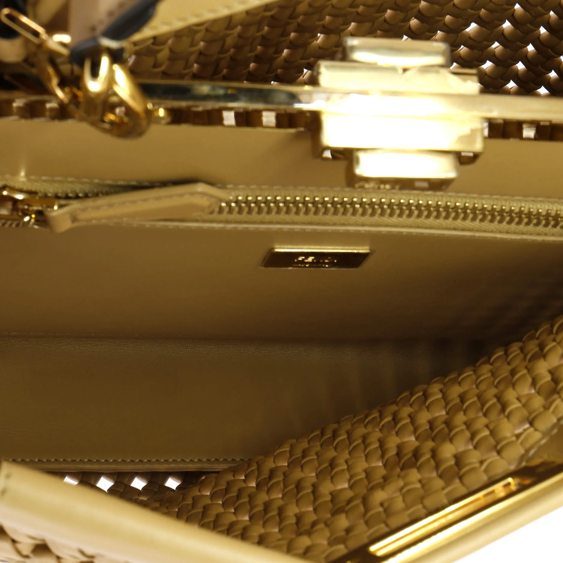 Peekaboo Bag Woven Nappa Leather Regular