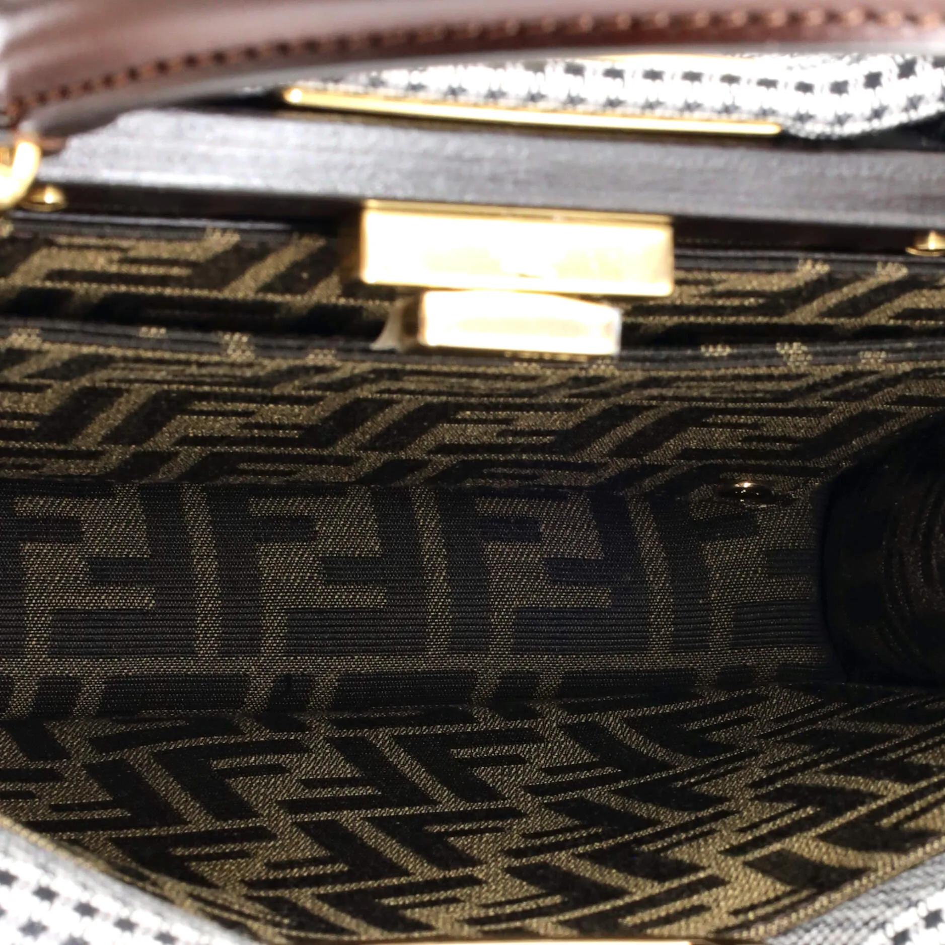 Peekaboo ISeeU Bag Houndstooth Wool Medium