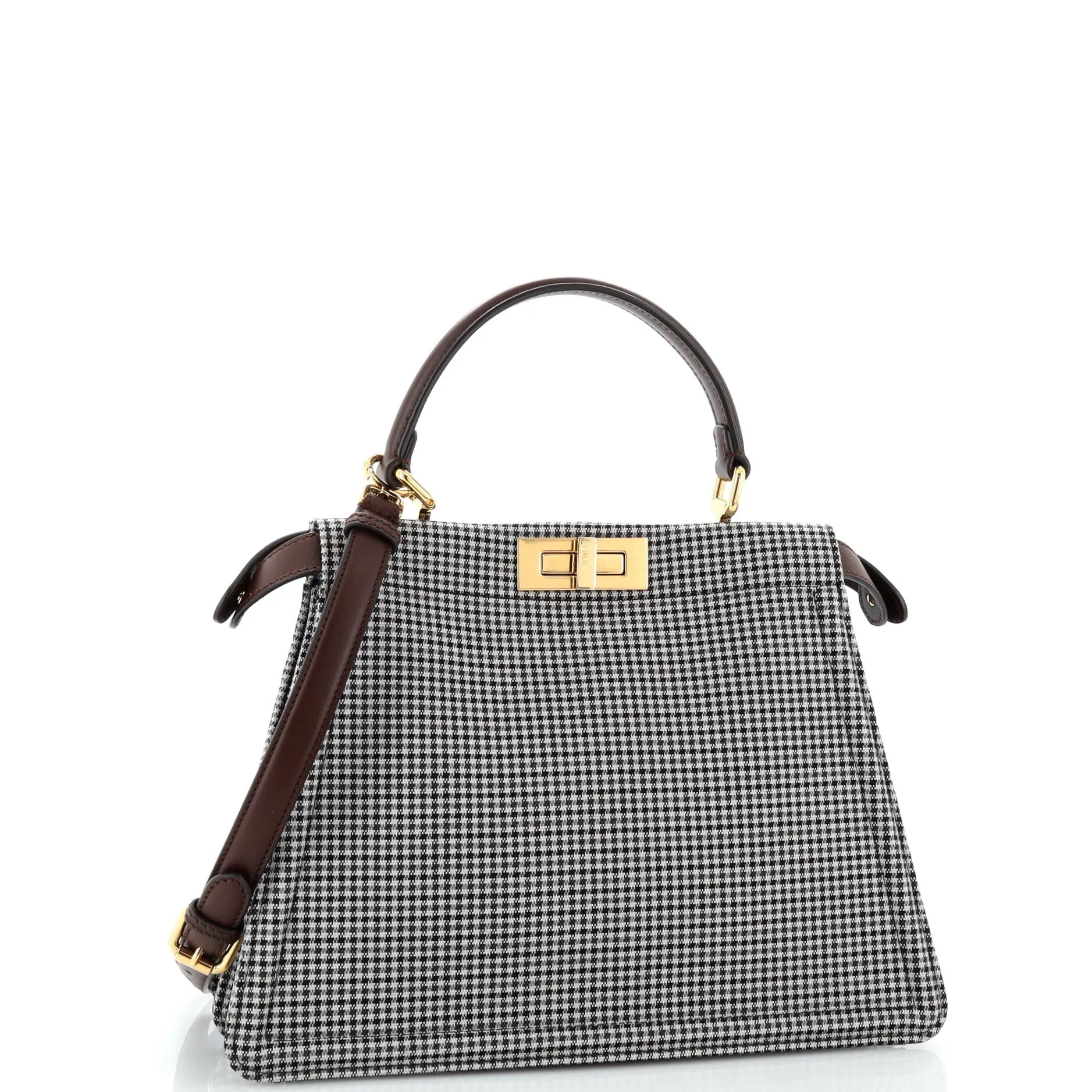 Peekaboo ISeeU Bag Houndstooth Wool Medium