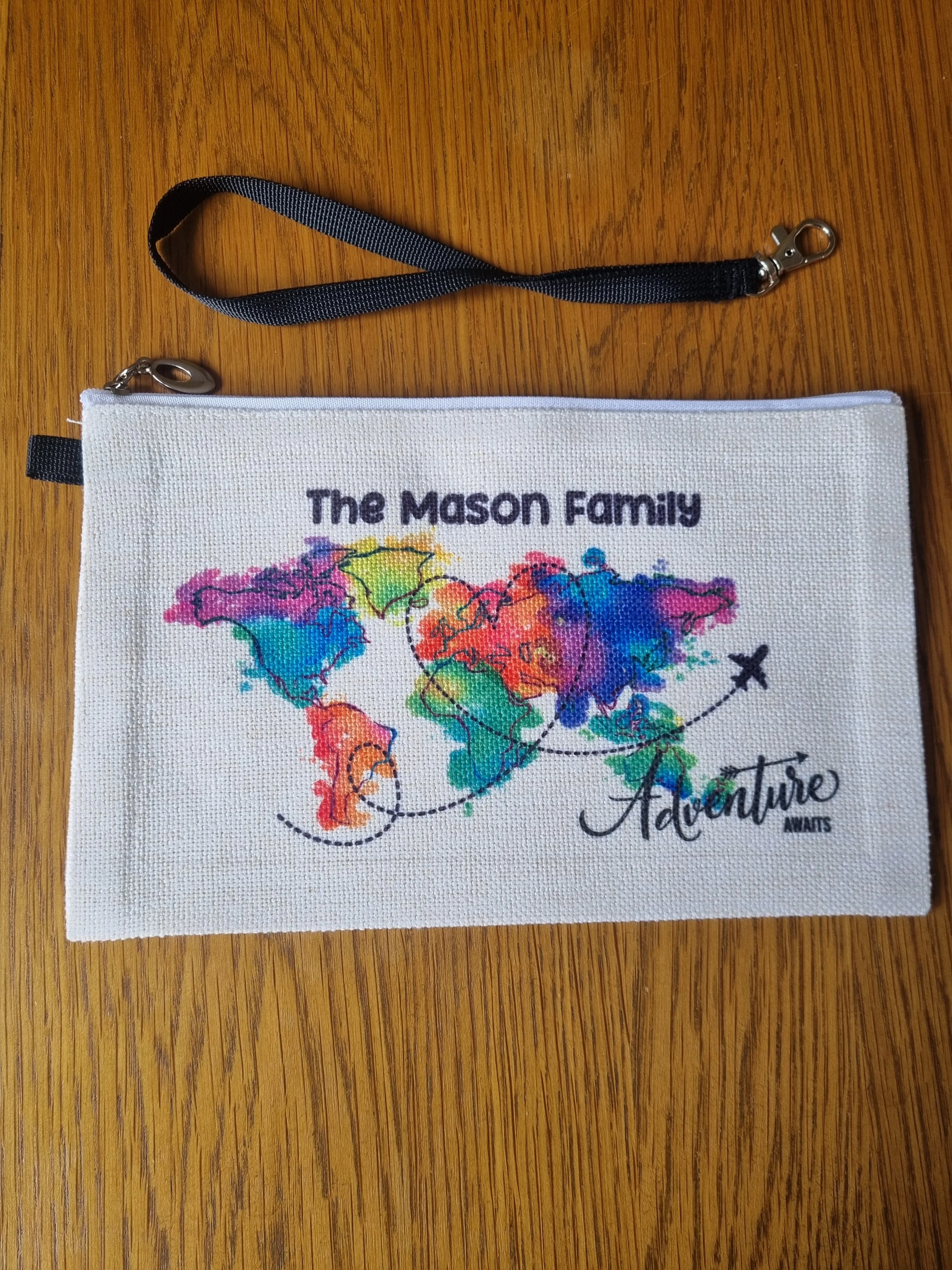 Personalised Family Passport Holder - Travel Documents Holder - Holiday Documents Pouch - Mr & Mrs Wedding Gift
