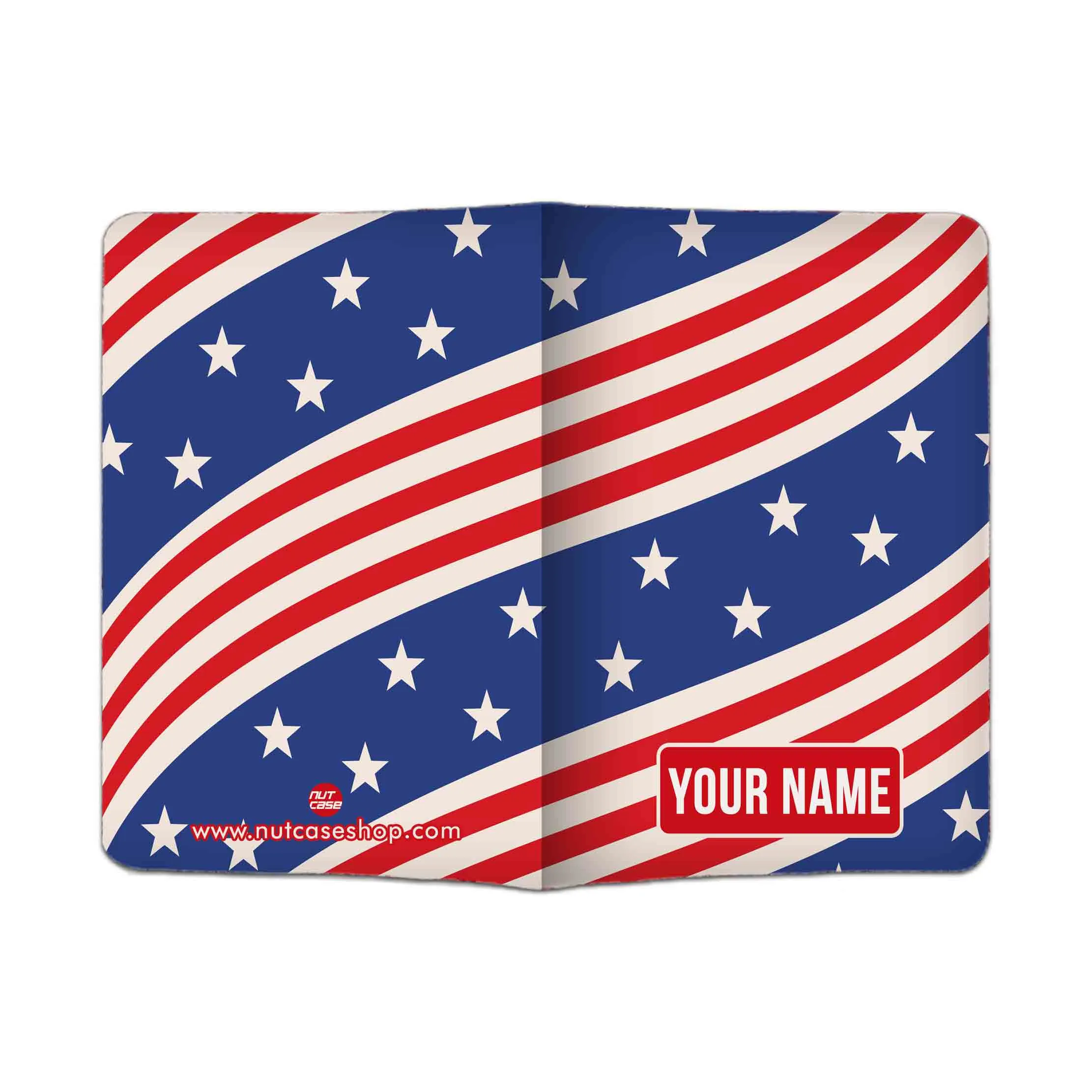 Personalized Passport Cover Luggage Tag Set - USA Star