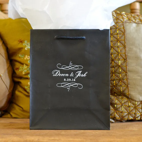 Personalized Wedding Wreath Gift Bags