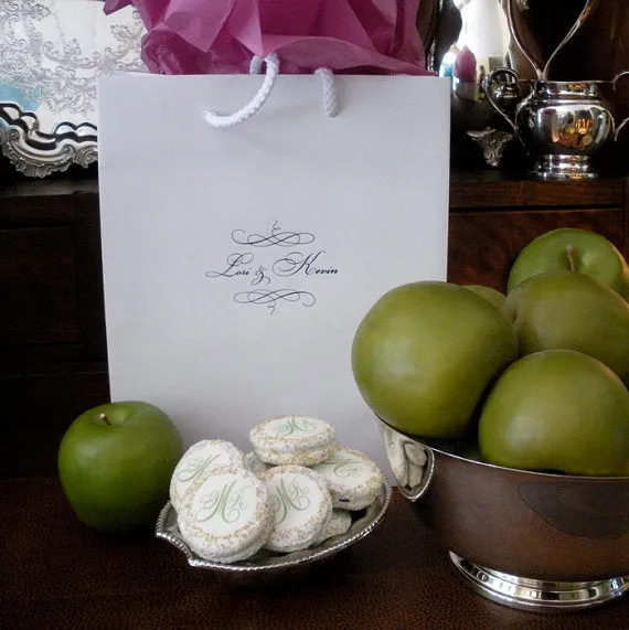 Personalized Wedding Wreath Gift Bags