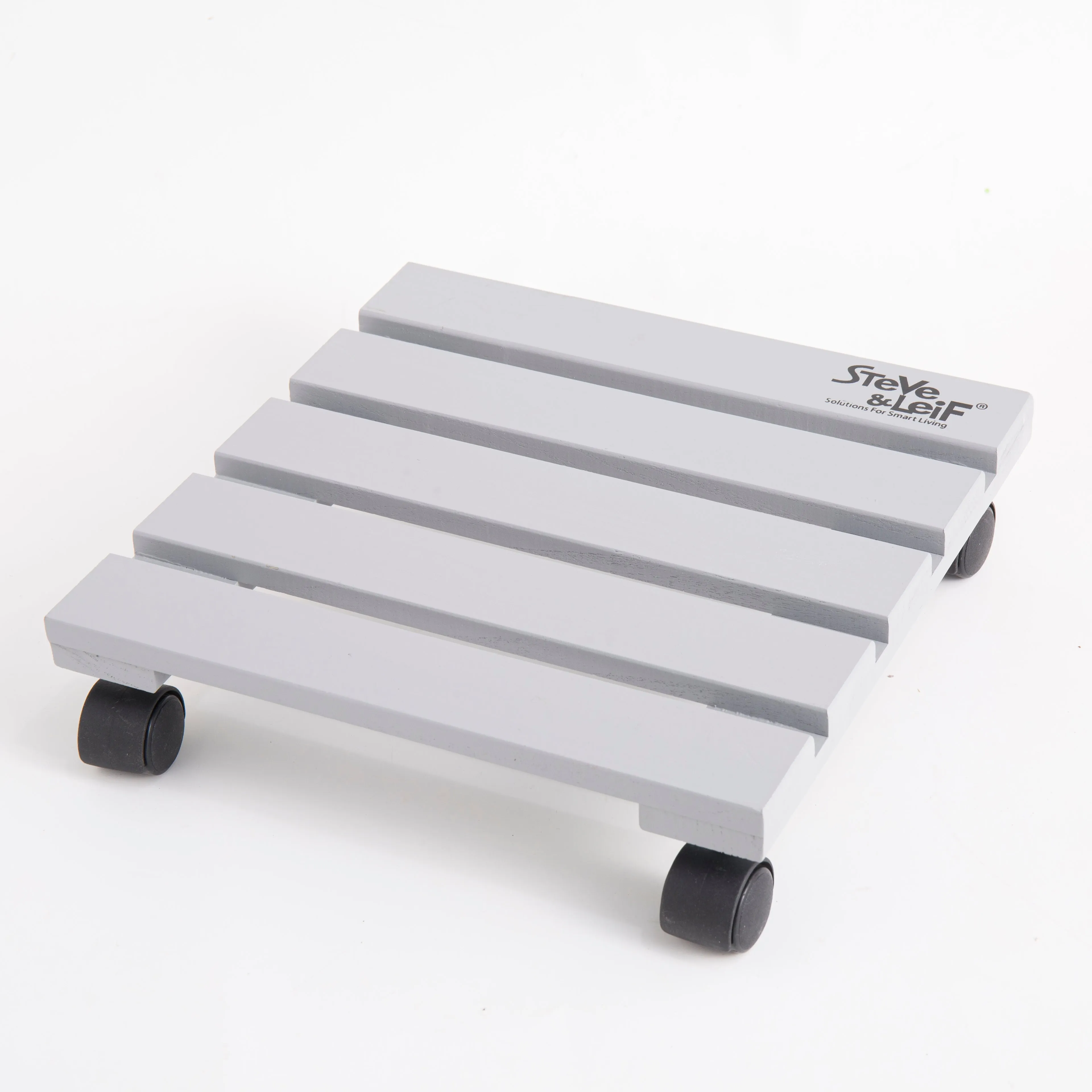 Pine Wood Square Plant Trolley (270 X 270 X 65MM)