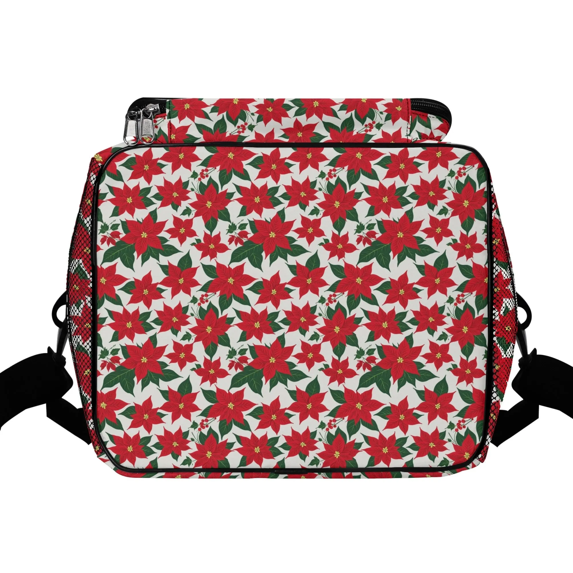 Poinsettia Floral Insulated Leakproof Cooler Bag Lunch Box