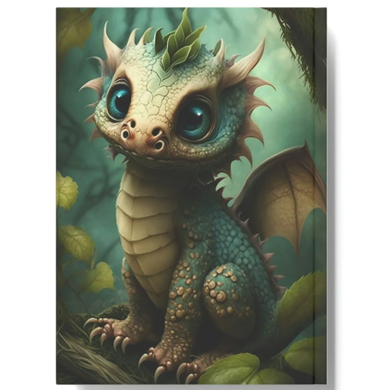 Rare Turquoise Eyed Dragon Hard Backed Journal