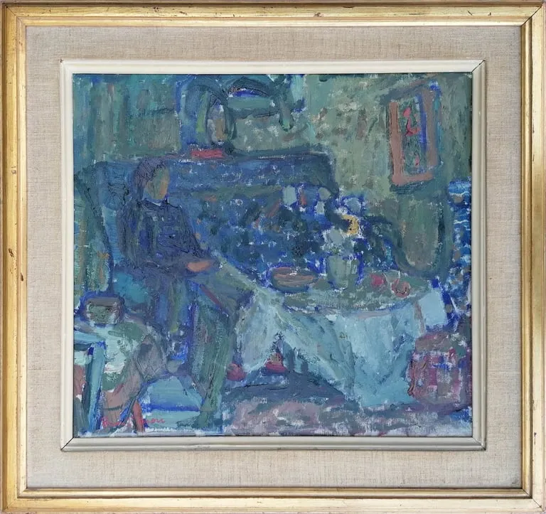 Reading figure in an interior