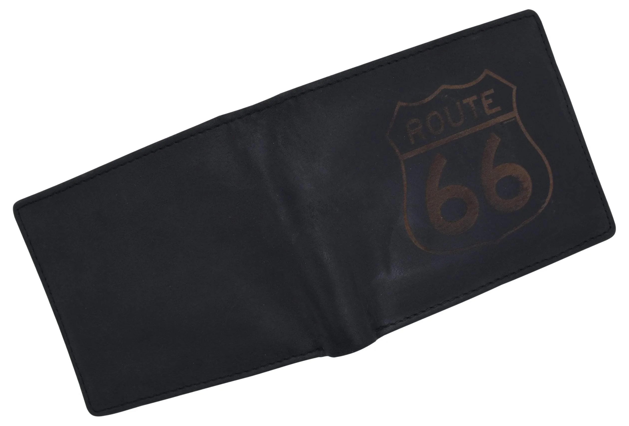 Route 66 Mens RFID Bifold Credit Card ID Genuine Leather Wallet