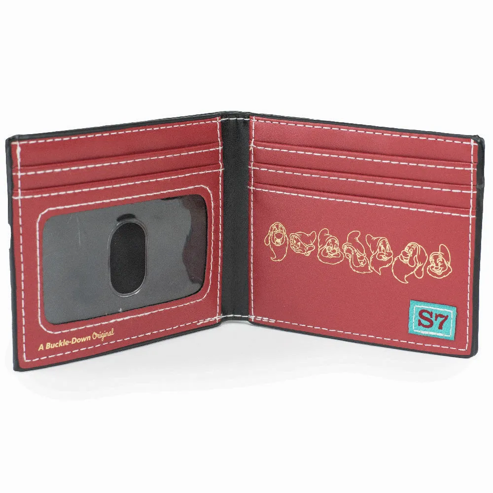 Rubber Wallet - Snow White Poisoned Apple   Face/Text Badge Black/Red/Turquoise